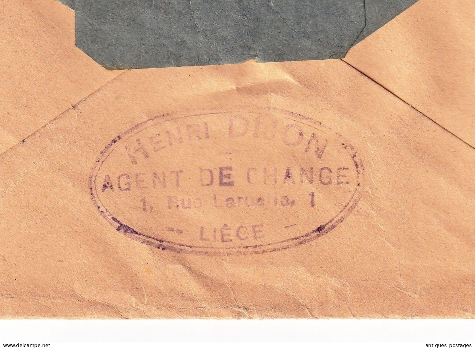 Lettre 1949 Belgique Liège Henri Dijon Agent De Change Paire De Timbres 1F75 Agriculture Exportations Agricoles - Brieven En Documenten