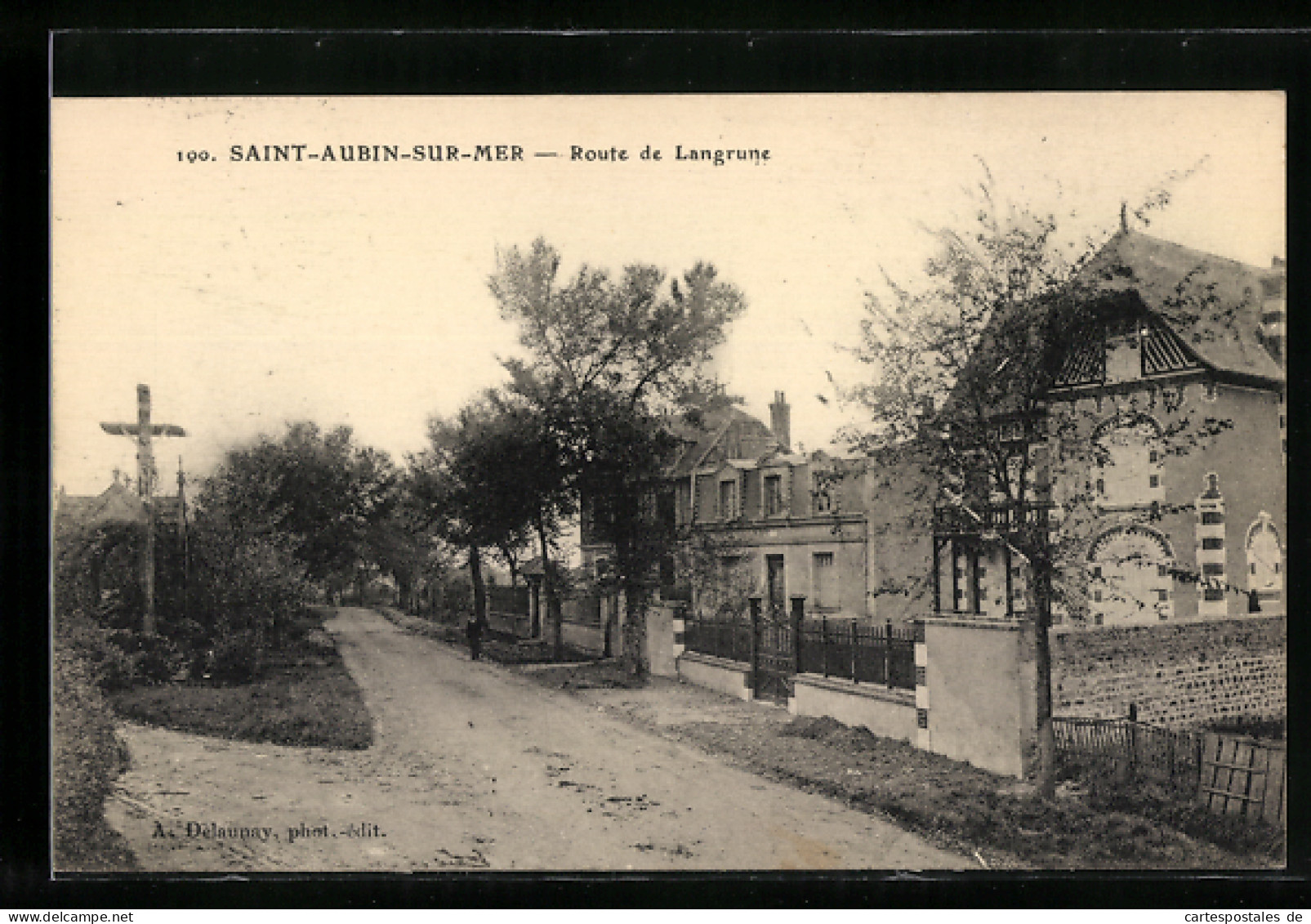 CPA Saint-Aubin-sur-Mer, Route De Langrune  - Saint Aubin