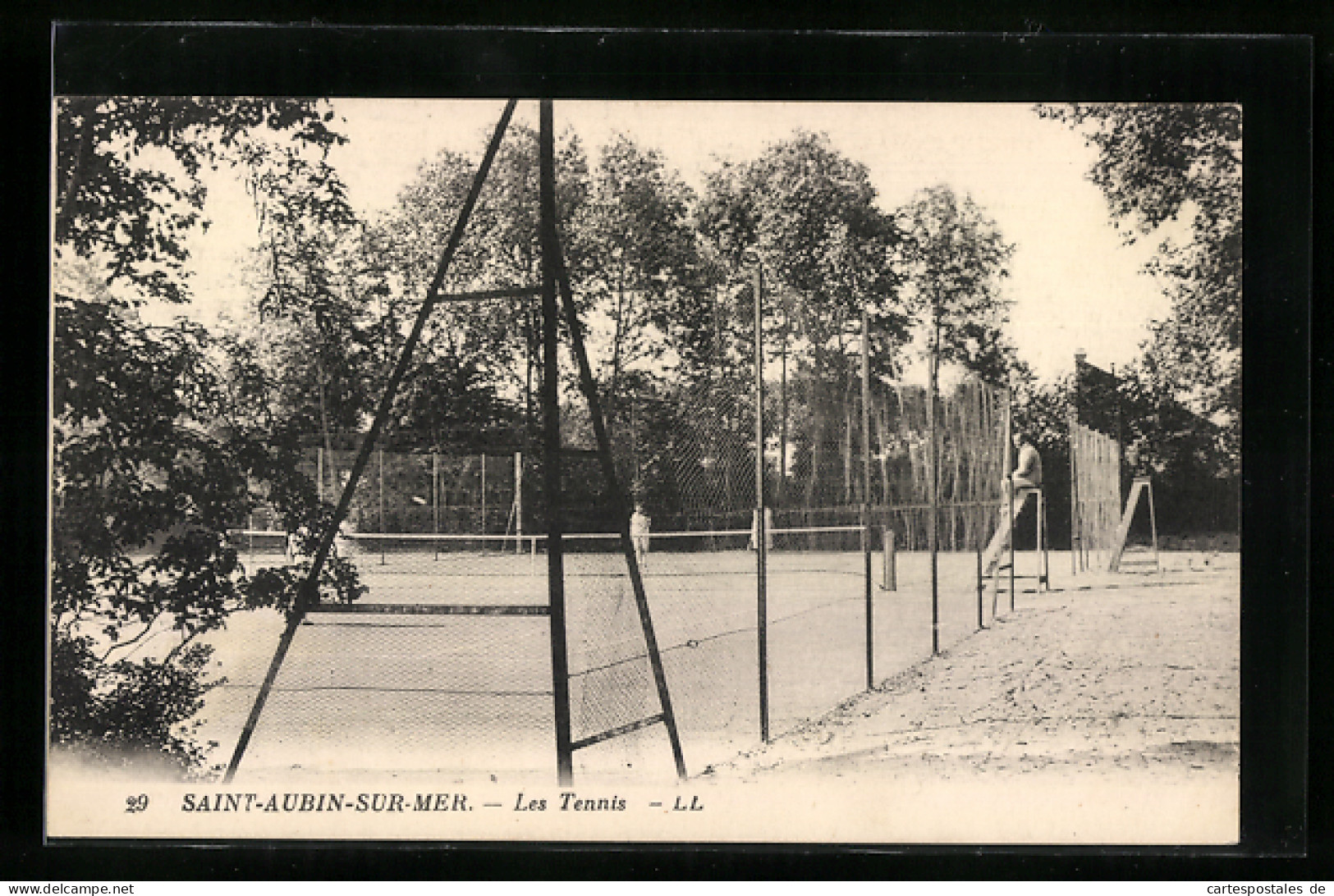 CPA Saint-Aubin-sur-Mer, Les Tennis  - Saint Aubin