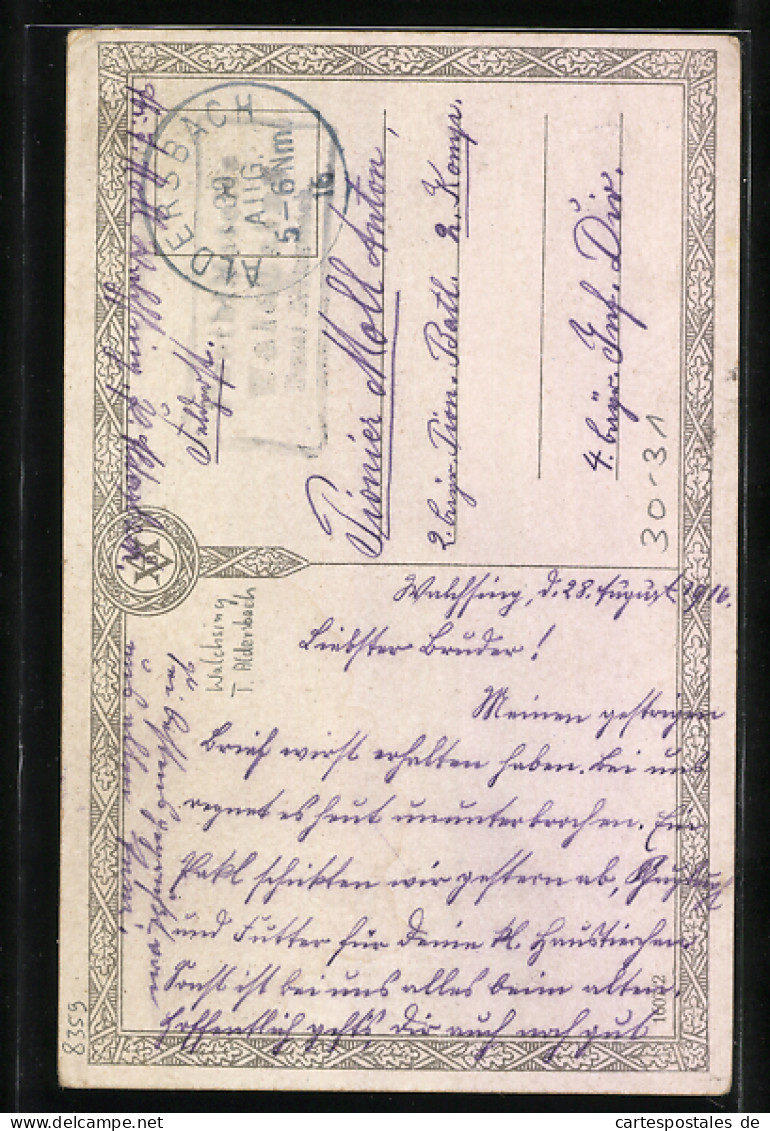 AK Mit Herz & Hand Für's Vaterland. Frau Mit Schirmmütze  - Weltkrieg 1914-18