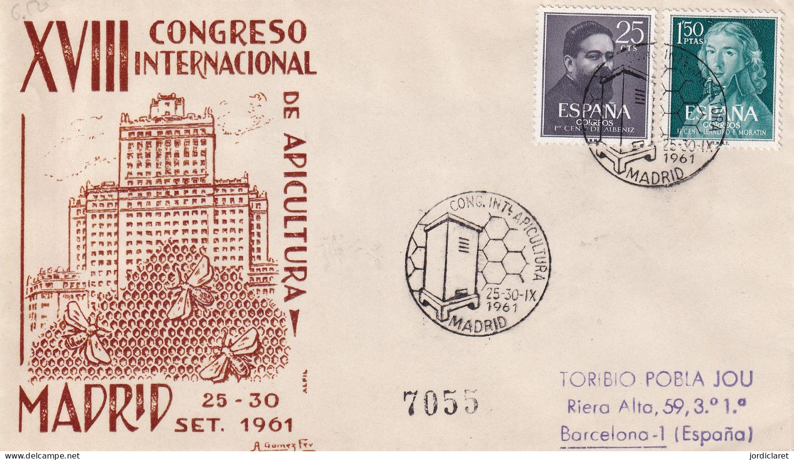 POSMARKET 1961  ESPAÑA - Abejas