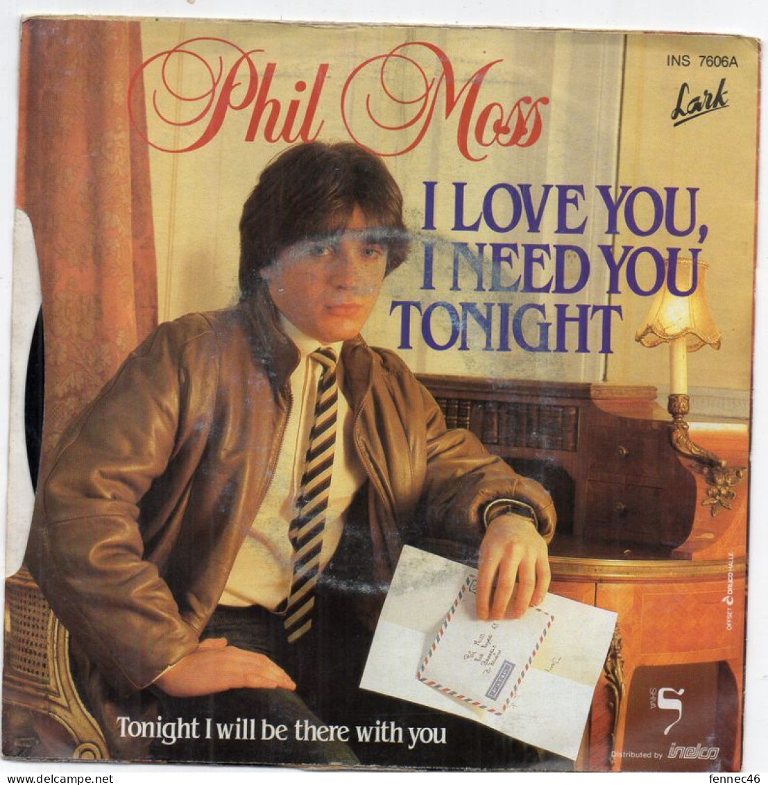 Vinyle  45T - Phil MOSS - I Love You I Need You Tonight // Tonight I Will Be There With You - Other - English Music