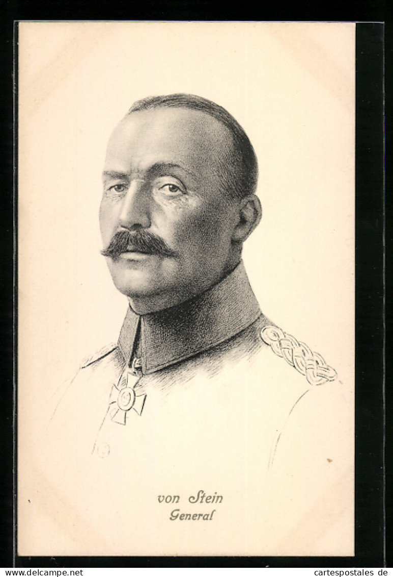 Künstler-AK Heerführer General Von Stein  - War 1914-18