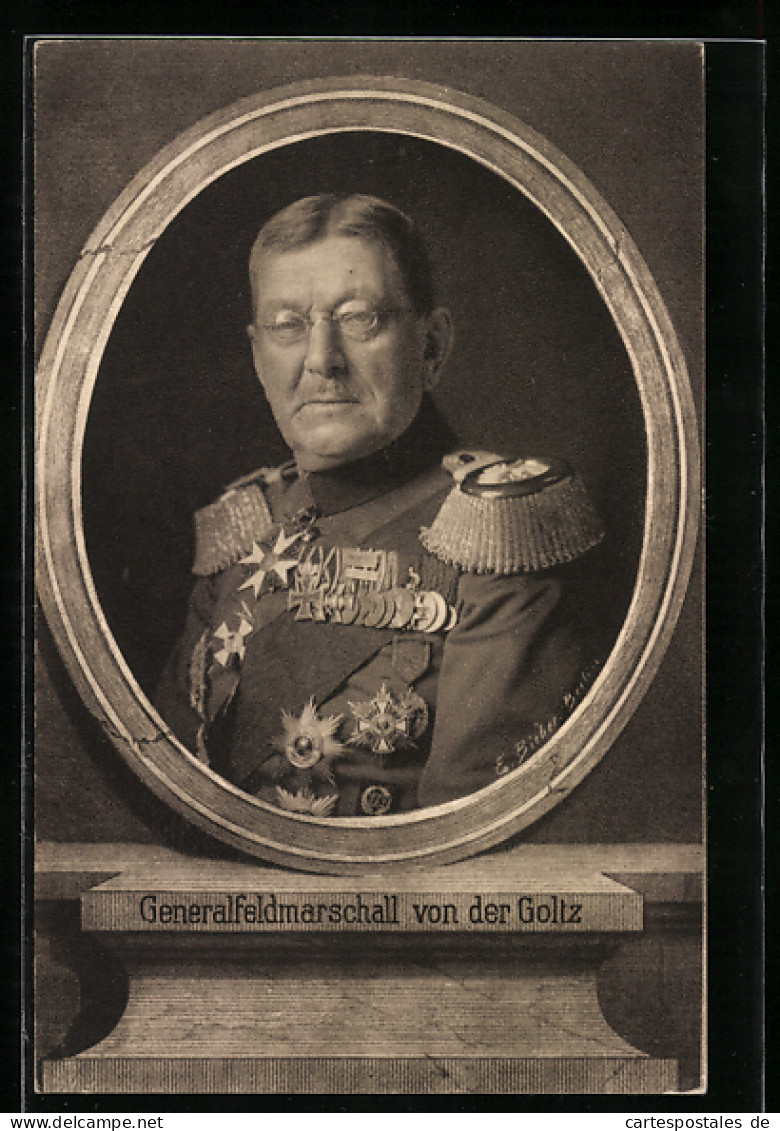 AK Generalfeldmarschall Von Der Goltz In Uniform Mit Orden  - Oorlog 1914-18