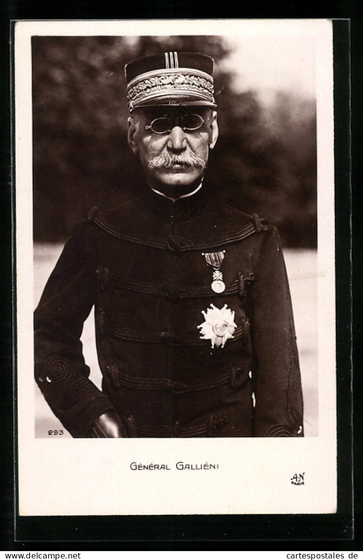 AK Général Galliéni In Uniform  - War 1914-18