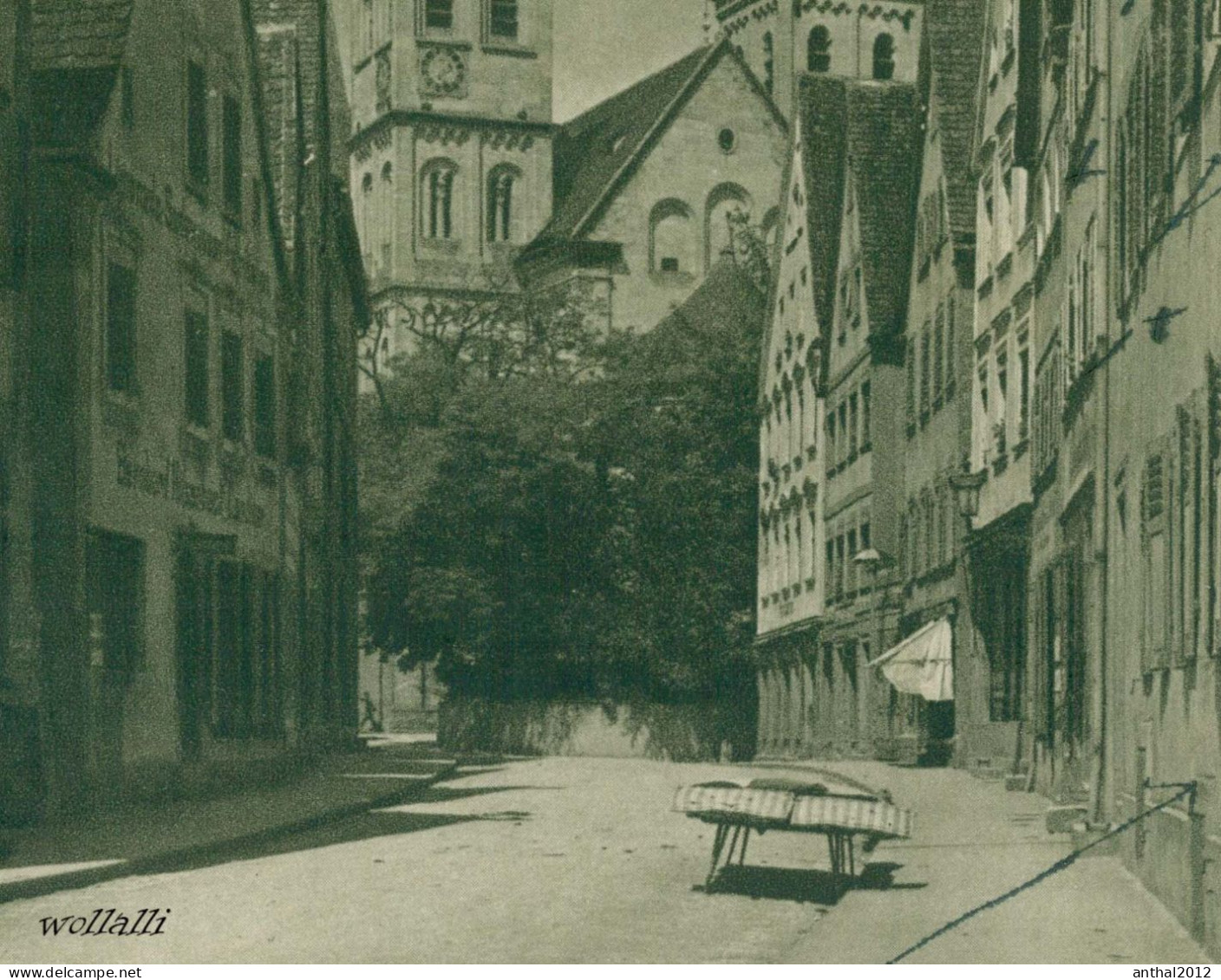 Superrar Ellwangen Jagst Straße Mit Gasthaus Und Karren 26.7.1934 Franz Bucher Kupfertiefdruck - Ellwangen