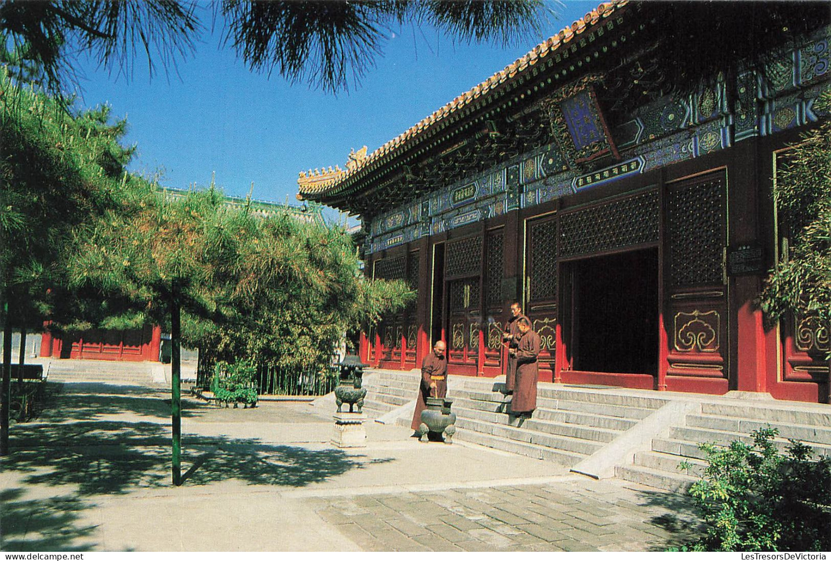 CHINE - Lamas In The Temple - Animé - Vue Générale - Beijing - Carte Postale - China