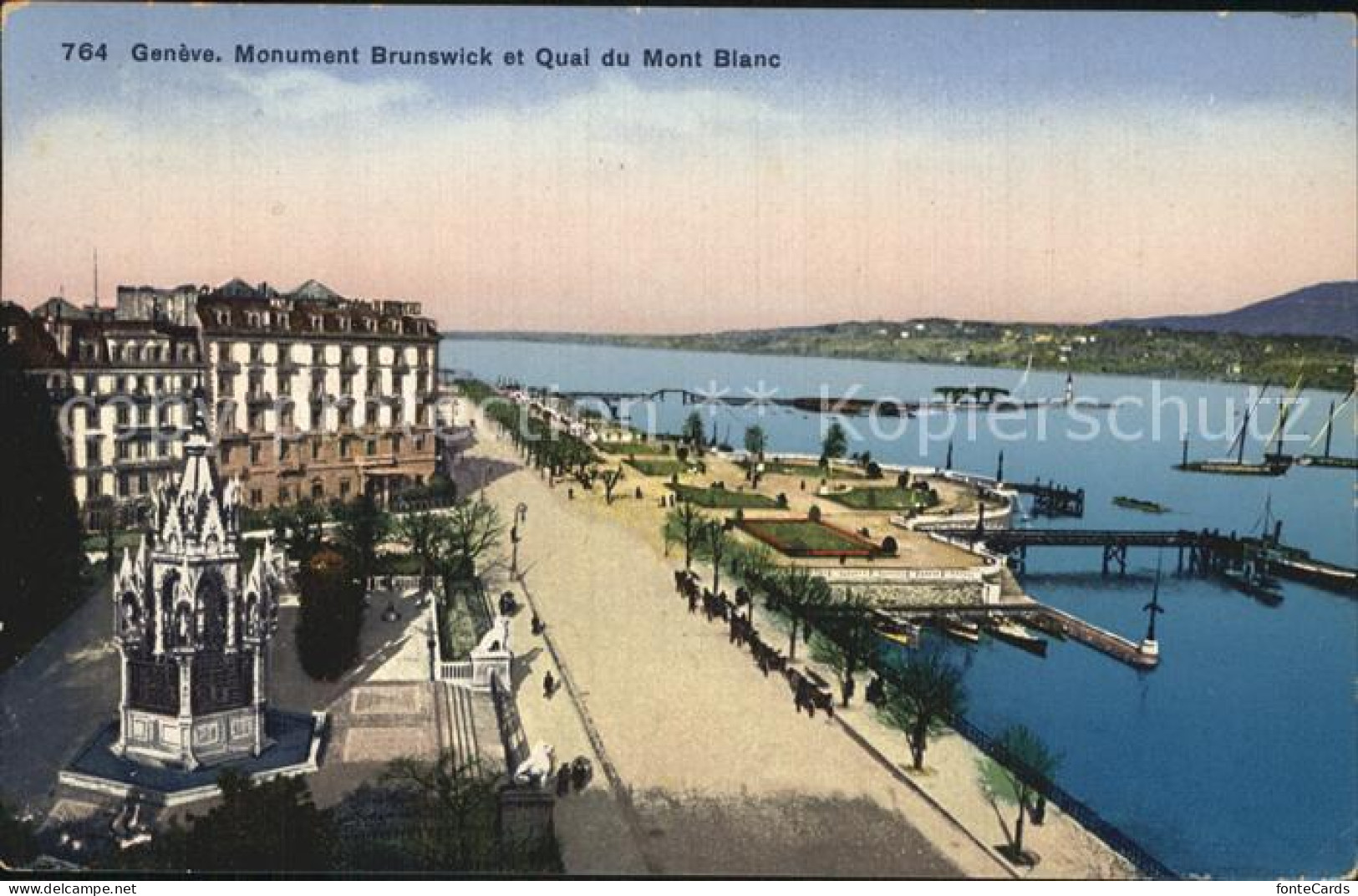 12472175 Geneve GE Monument Brunswick Et Quai Du Mont Blanc Geneve - Other & Unclassified