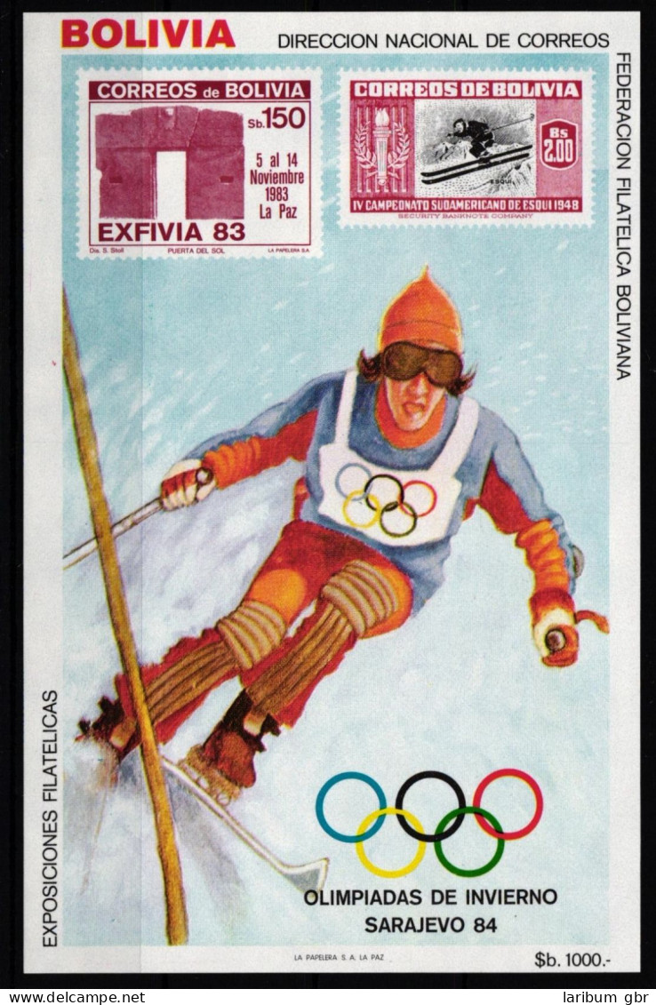 Bolivien Block 136 Postfrisch Olympiade Sarajevo 1984 #HR796 - Bolivia