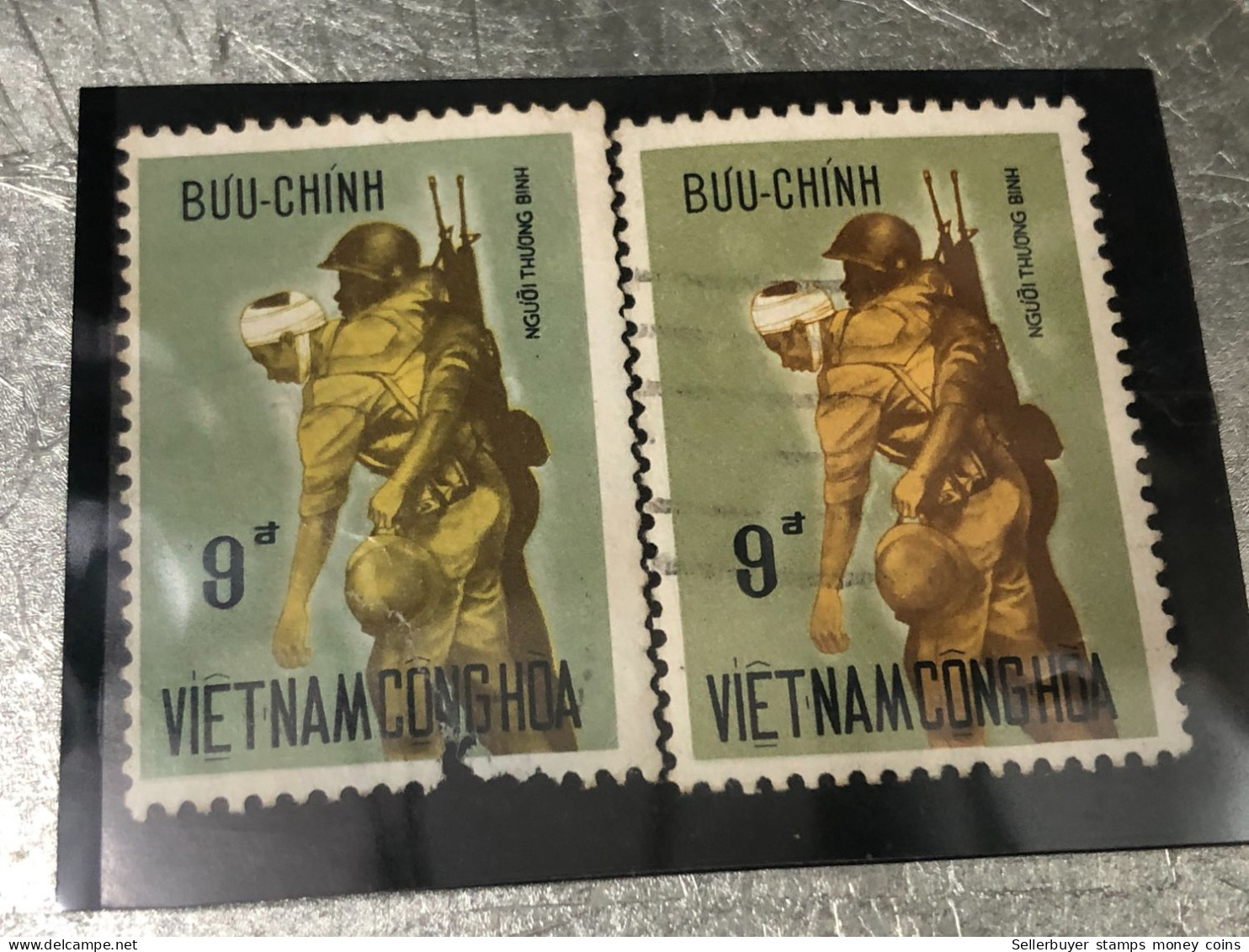 SOUTH VIETNAM Stamps(1972-LE BIESSE DE GUERRE-9d00) PRINT ERROR(ASKEW Color)1 STAMPS-vyre Rare - Vietnam