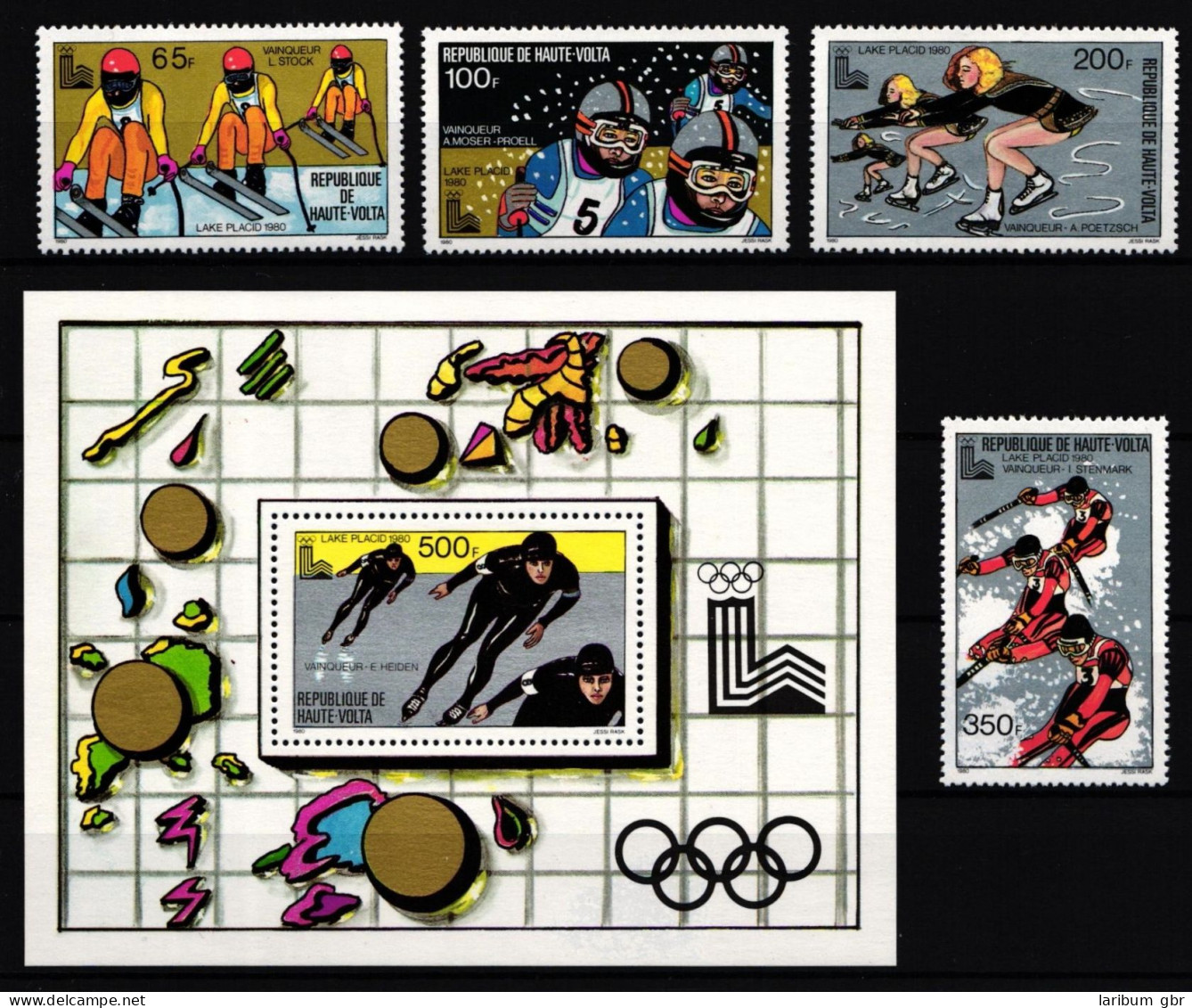 Obervolta Block 54 + 787-790 Postfrisch Olympiade Lake Placid #HR778 - Burkina Faso (1984-...)