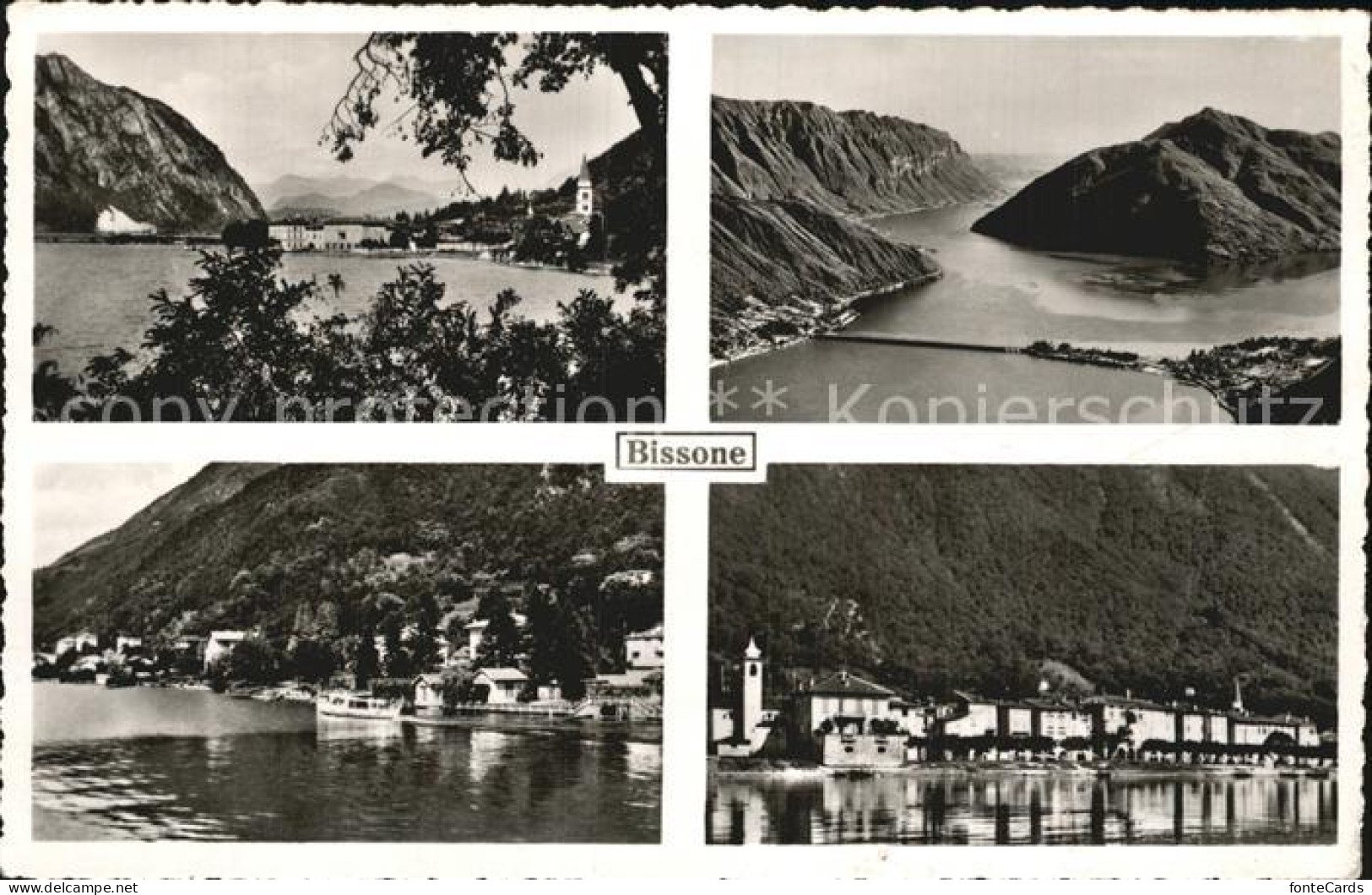 12472065 Bissone Lago Di Lugano Stadtansicht Bissone - Other & Unclassified