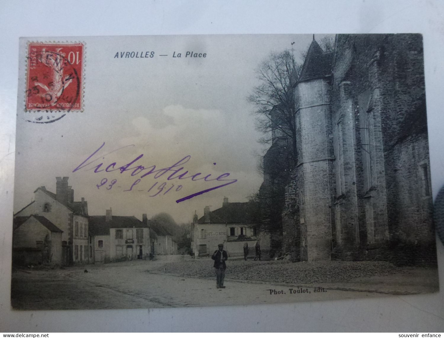 Lot 2 CPA Avrolles L'Eglise La Place 89 Yonne - Other & Unclassified