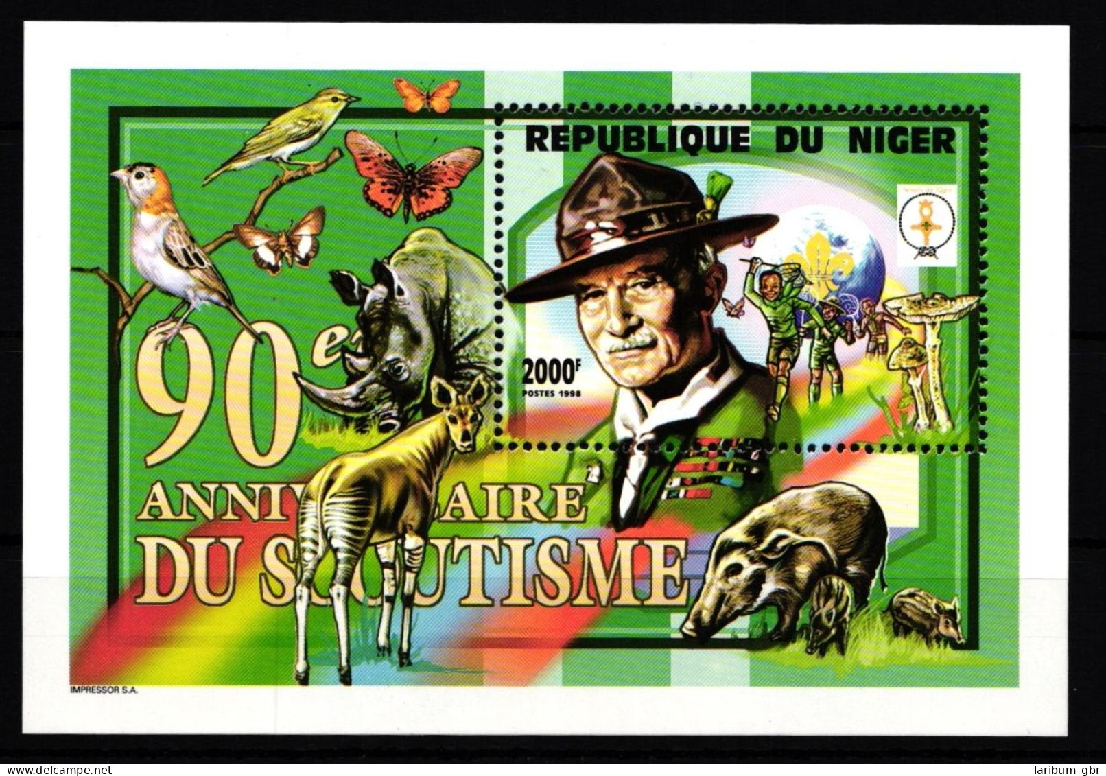 Niger Block 112 Postfrisch Schmetterling #IH042 - Niger (1960-...)