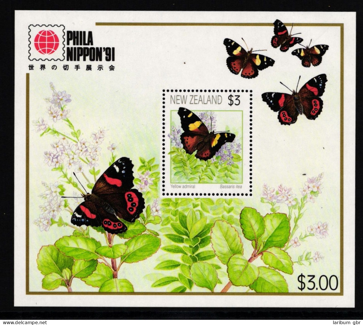 Neuseeland Block 31 Postfrisch Schmetterling #IH065 - Sonstige & Ohne Zuordnung