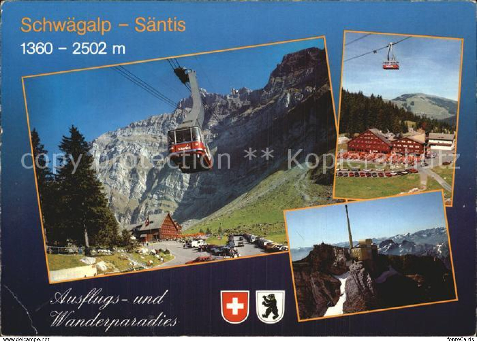 12468145 Schwaegalp AR Luftseilbahn Gasthaus Saentis Gipfel Panorama Buendner Al - Other & Unclassified