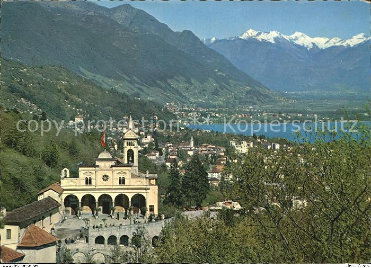 12467155 Madonna Del Sasso Wallfahrtskirche Lago Maggiore Alpenpanorama Madonna  - Other & Unclassified