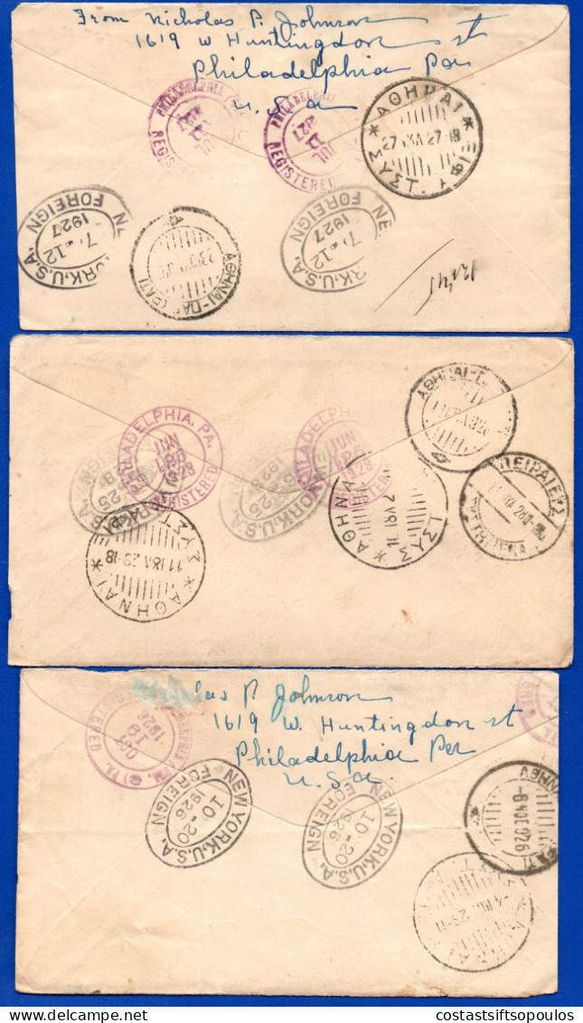 3024.6 UPRATED 2 C.STATIONERIES 9 C. JEFFERSON SC.561 TO GREECE,SOME BADLY OPENED.4 SCANS - Cartas & Documentos