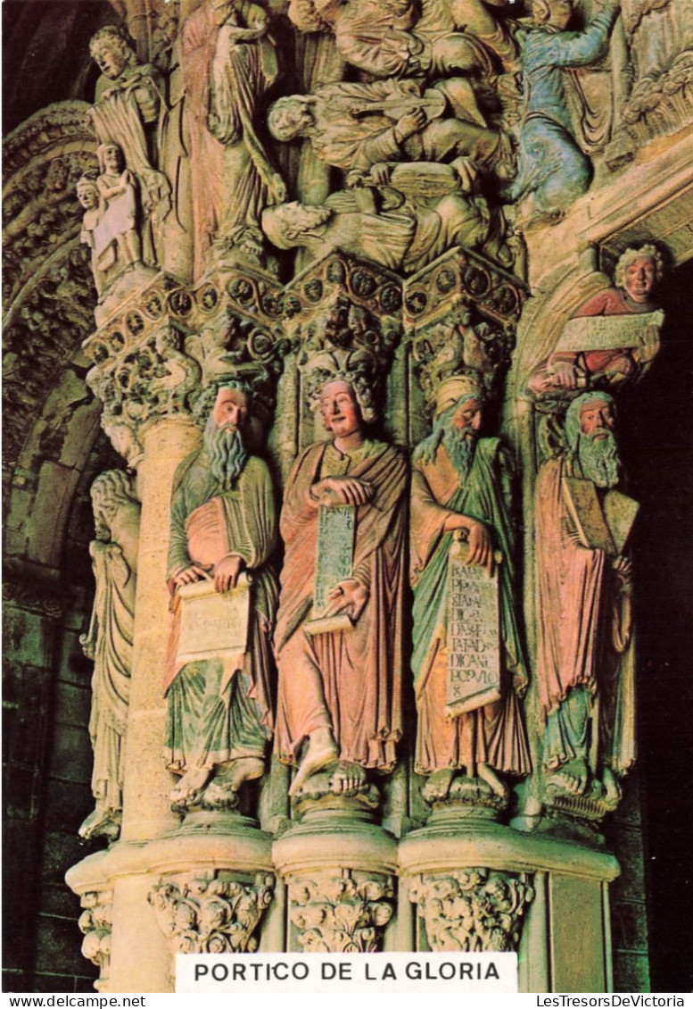 ESPAGNE - Santiago De Compostela - Cathédrale - Portique De La Gloire - Prophètes - Statues - Carte Postale - Santiago De Compostela