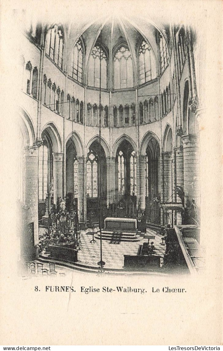 BELGIQUE - Furnes - Vue Sur Le Chœur De L'église Sainte Walburg - Carte Postale Ancienne - Sonstige & Ohne Zuordnung