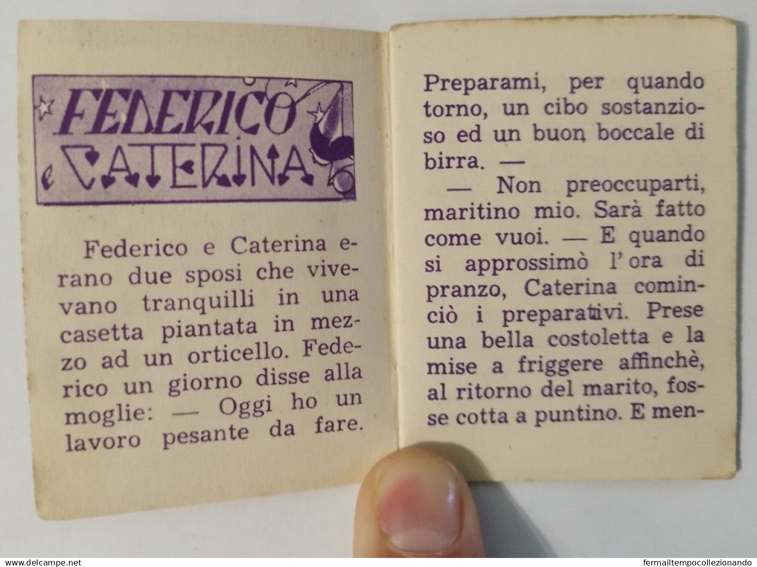 Bq24 Libretto Minifiabe Tascabili Federico E Caterina Ed.vecchi 1952 N15 - Sin Clasificación