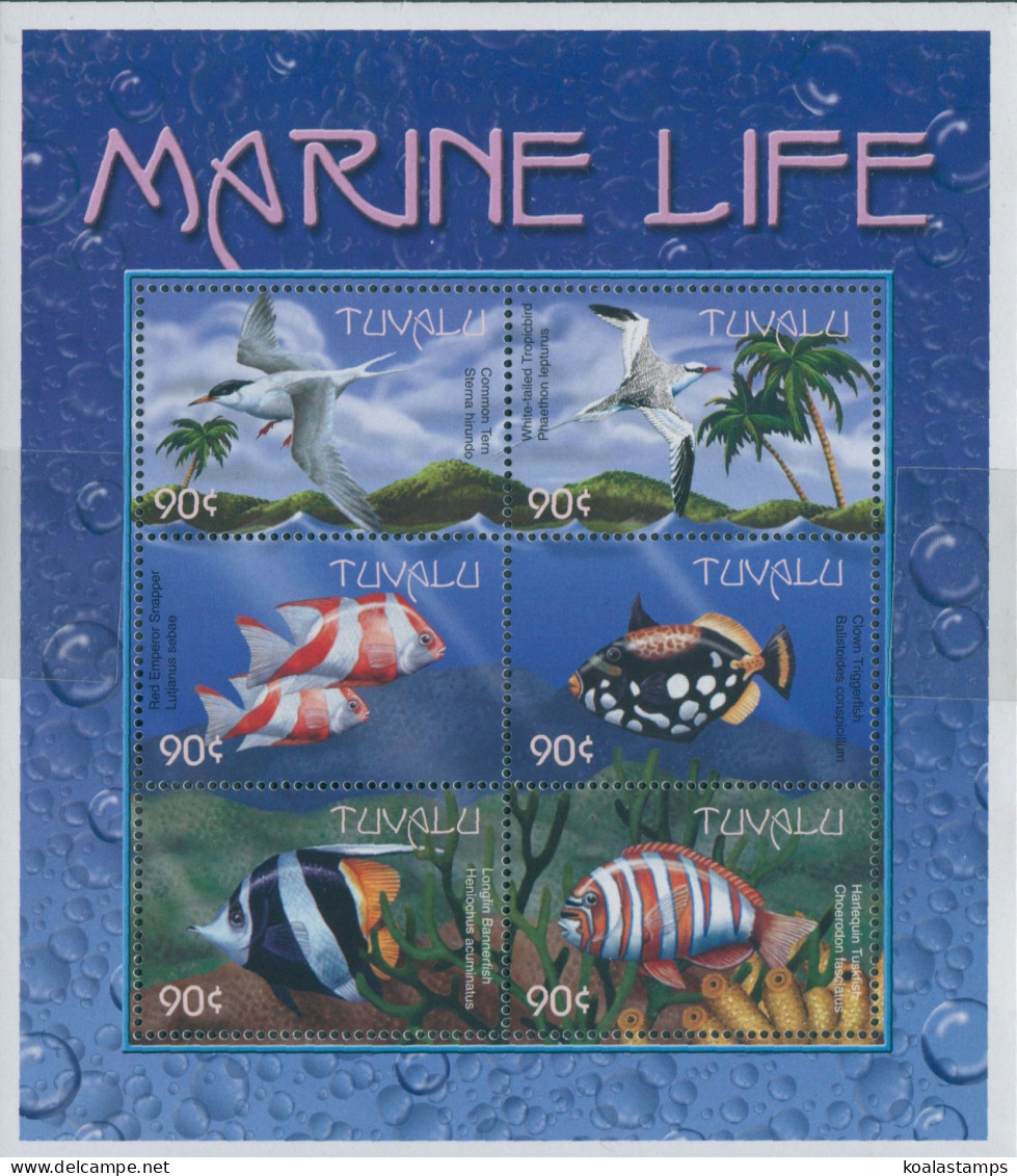 Tuvalu 2000 SG889a Marine Life Sheetlet MNH - Tuvalu