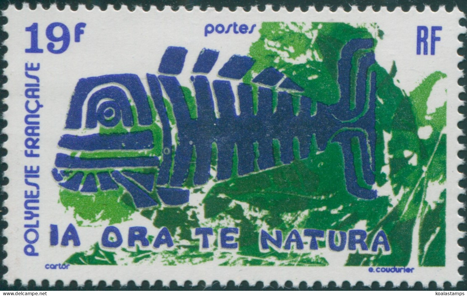 French Polynesia 1975 Sc#286,SG199 19f Nature Protection MNH - Sonstige & Ohne Zuordnung