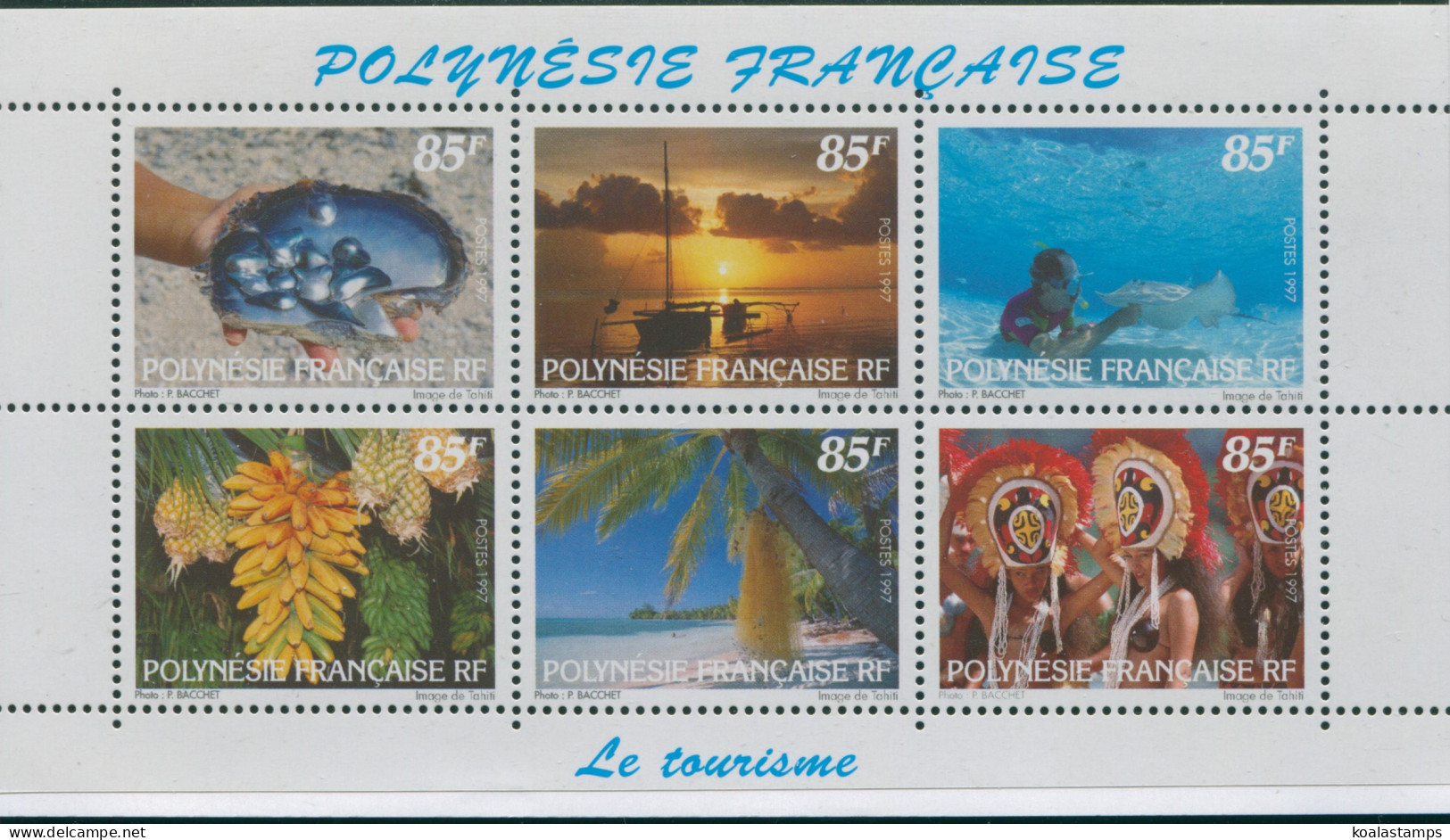 French Polynesia 1997 Sc#718a,SG799-804 Tourism Sheet MNH - Sonstige & Ohne Zuordnung
