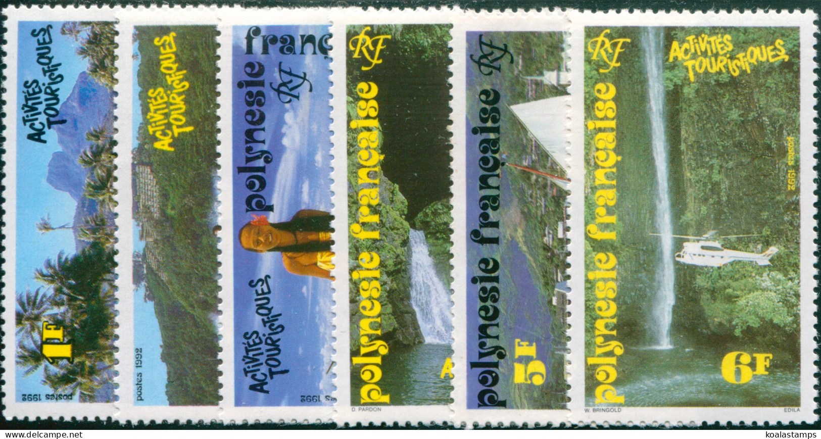 French Polynesia 1992 Sc#581-586,SG631-636 Tourist Activities Set MNH - Otros & Sin Clasificación