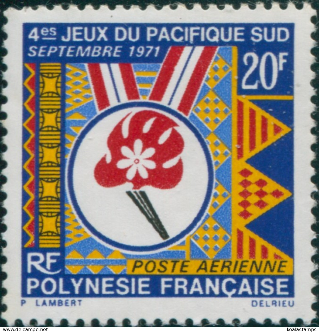 French Polynesia 1971 Sc#C68,SG127 20f South Pacific Games MNH - Autres & Non Classés