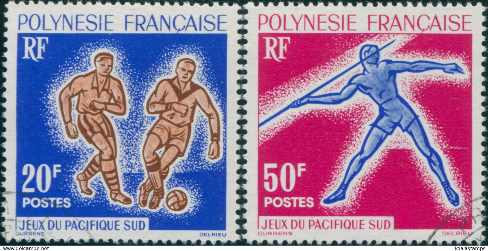 French Polynesia 1962 Sc#203-204,SG28-29 South Pacific Games Suva Set FU - Autres & Non Classés