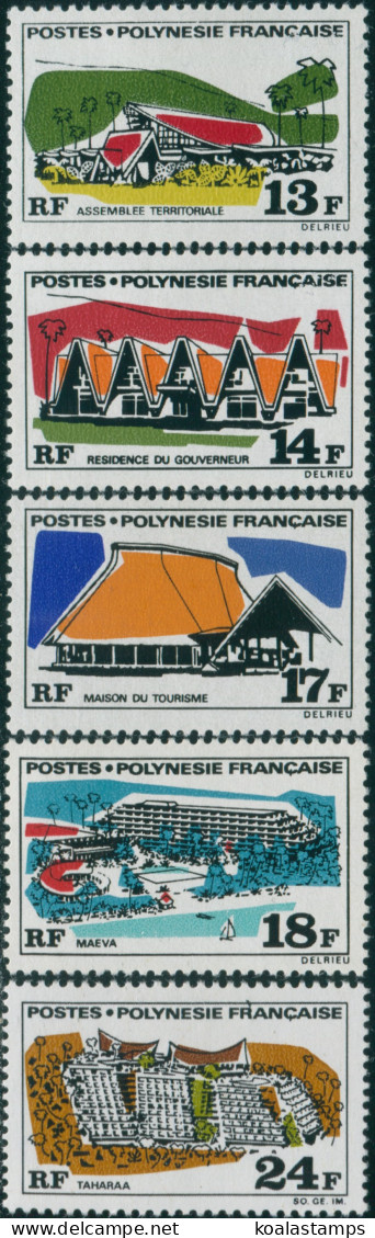 French Polynesia 1969 Sc#253-257,SG104-108 Polynesian Buildings Set MNH - Other & Unclassified