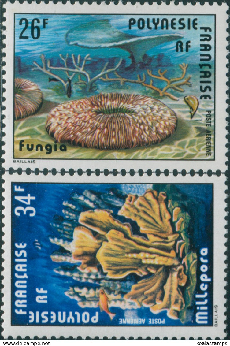 French Polynesia 1978 Sc#C162-C163,SG274-275 Coral Set MNH - Altri & Non Classificati