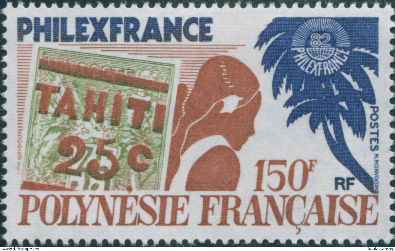 French Polynesia 1982 Sc#361,SG367 15f Philexfrance Stamp Exhibition MNH - Autres & Non Classés