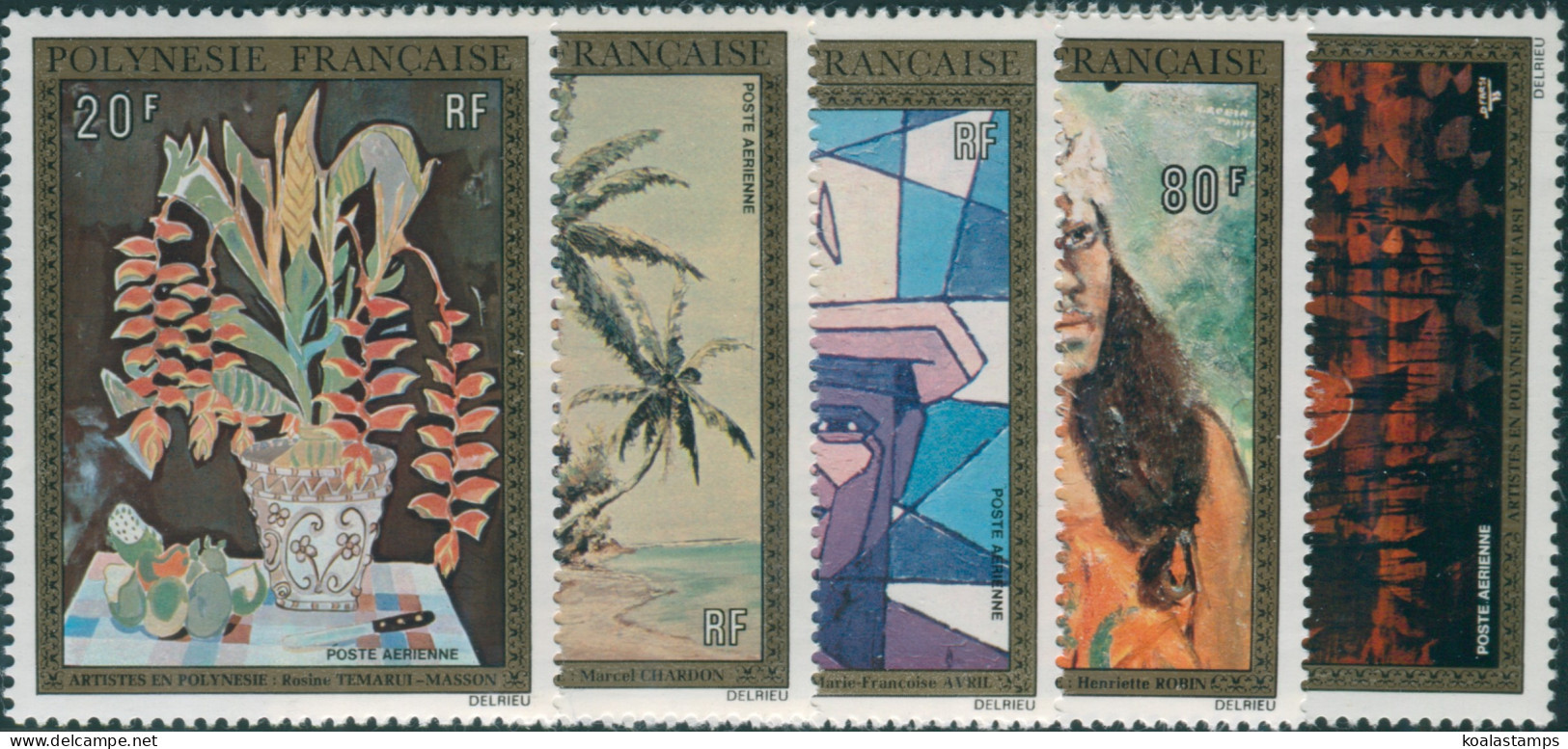 French Polynesia 1974 Sc#C107-C111,SG189-193 Paintings Set MLH - Otros & Sin Clasificación