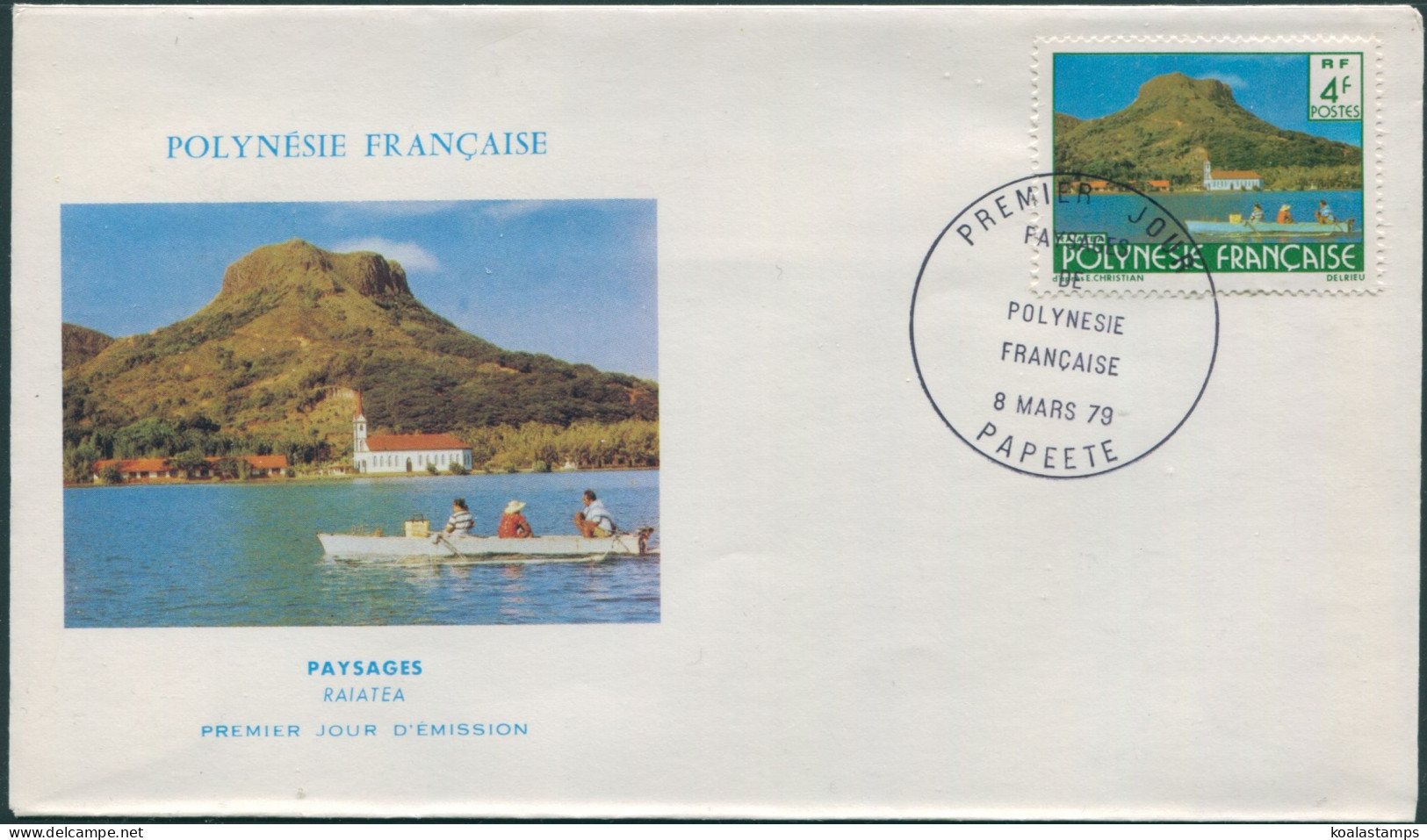 French Polynesia 1979 Sc#315,SG470a 3f Mootu Tapu Scene FDC - Other & Unclassified