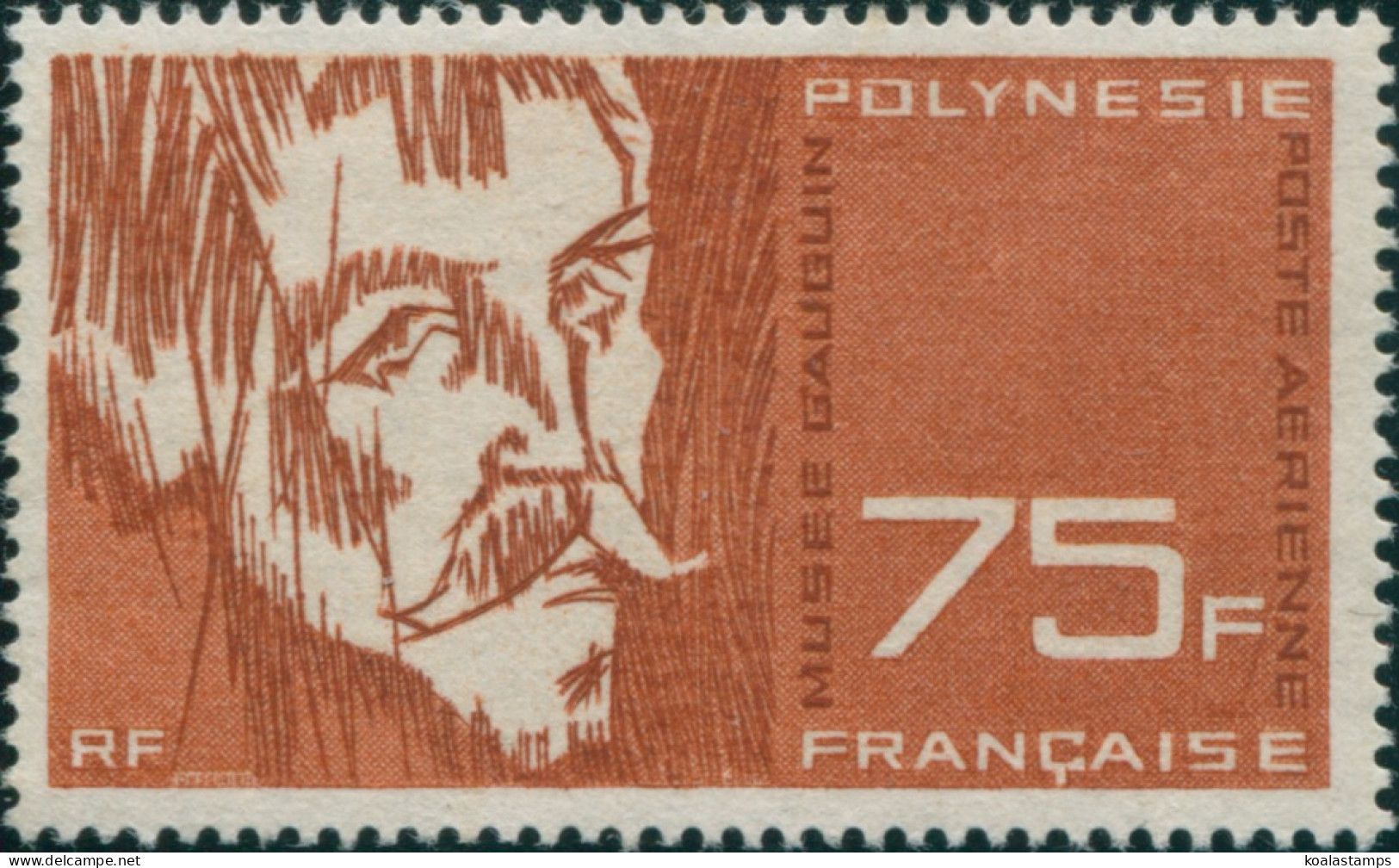 French Polynesia 1965 Sc#C36,SG47 75f Gauguin MNG - Other & Unclassified