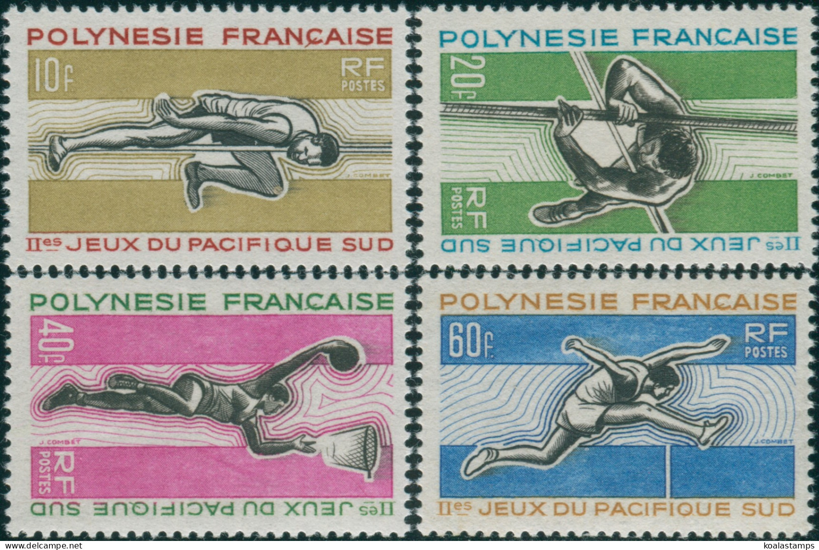 French Polynesia 1966 Sc#223-336,SG63-66 South Pacific Games Noumea Set MNH - Other & Unclassified