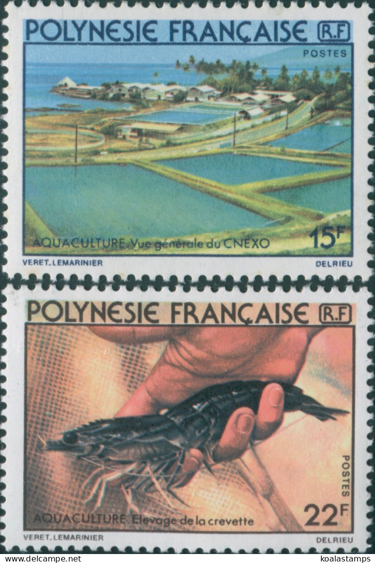French Polynesia 1980 Sc#331-332,SG322-323 Aquaculture Set MLH - Other & Unclassified