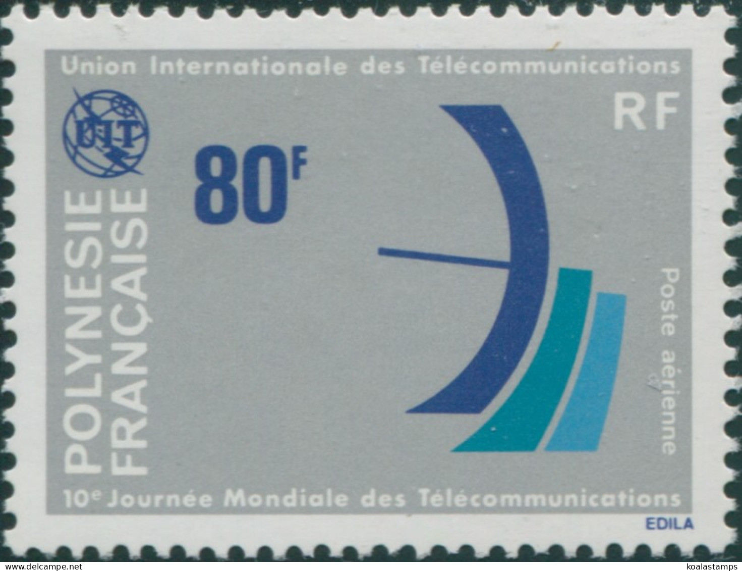 French Polynesia 1978 Sc#C160,SG272 80f Microwave Antenna MNH - Other & Unclassified