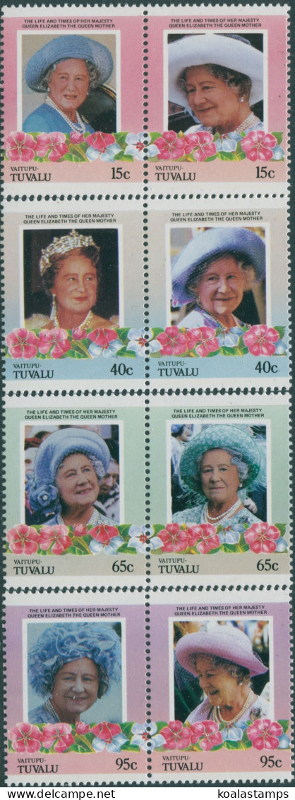 Tuvalu 1985 SG334-341 Queen Mother Set Vaitupu MNH - Tuvalu