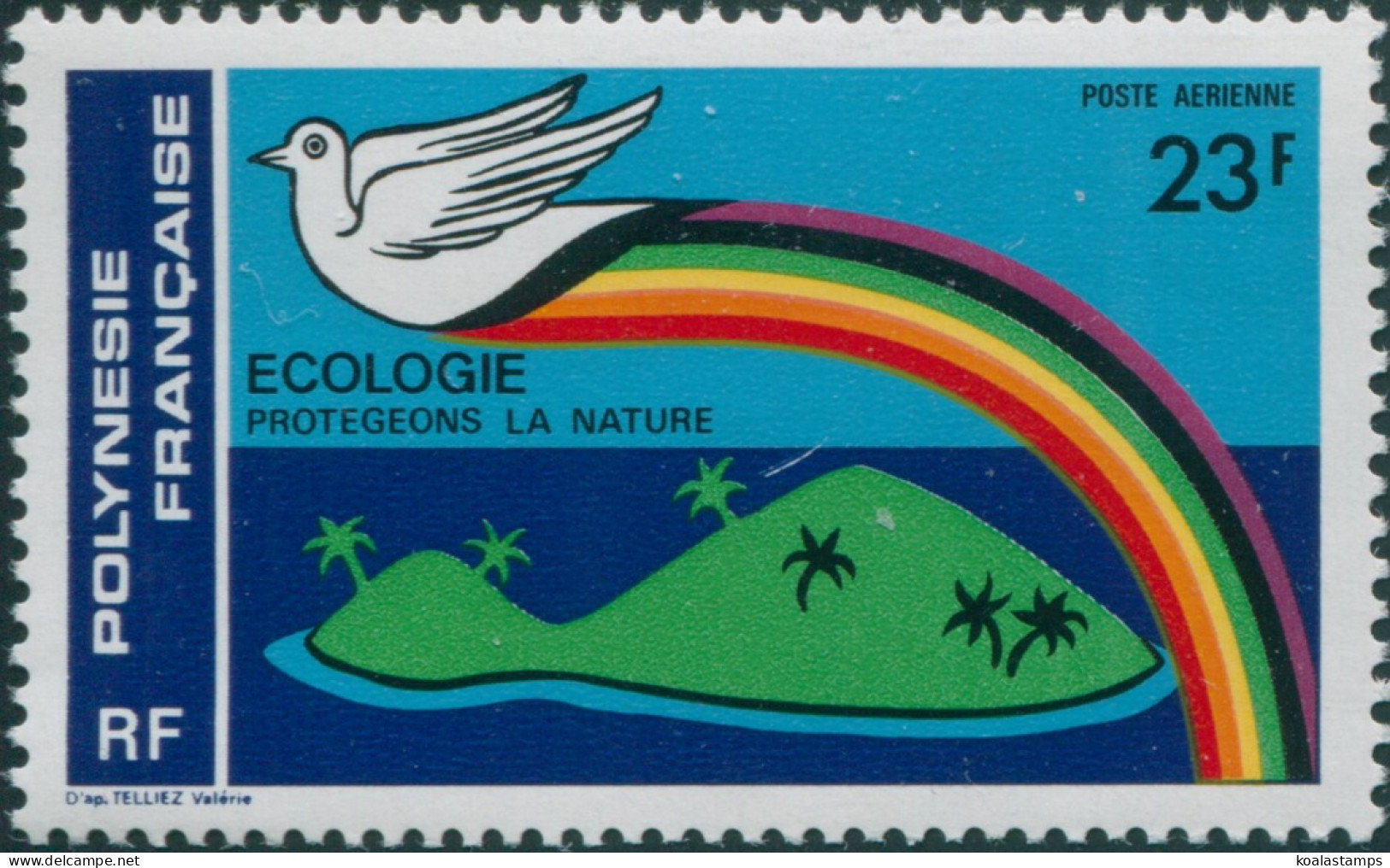 French Polynesia 1978 Sc#C165,SG279 23f Nature Protection MNH - Otros & Sin Clasificación