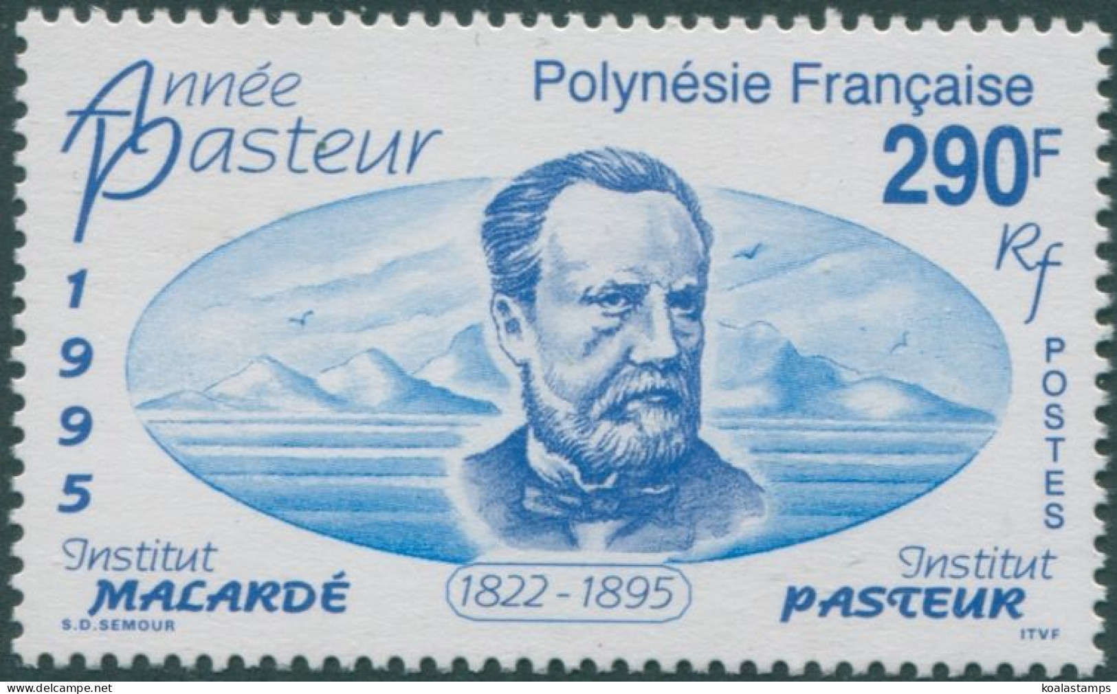 French Polynesia 1995 SG723 290f Louis Pasteur MNH - Other & Unclassified
