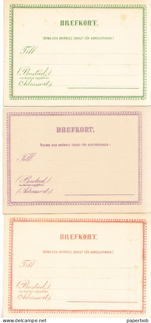 PS , BREFKORT SWEDEN 1890 - Postwaardestukken
