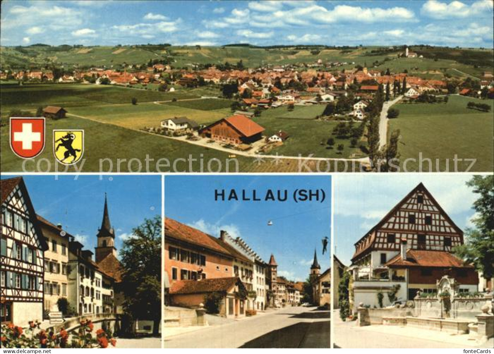 12457935 Hallau Ortsansichten Panorama Hallau - Altri & Non Classificati
