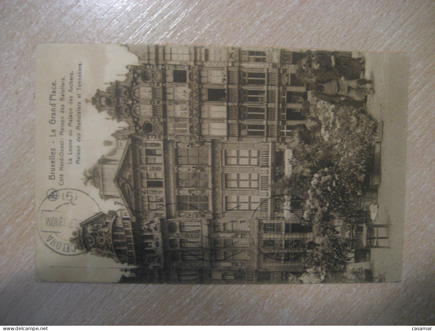 BRUXELLES 1913 To Barcelona Spain Gand Gent Exposition Cancel La Grand Place Postcard BELGIUM - Andere & Zonder Classificatie