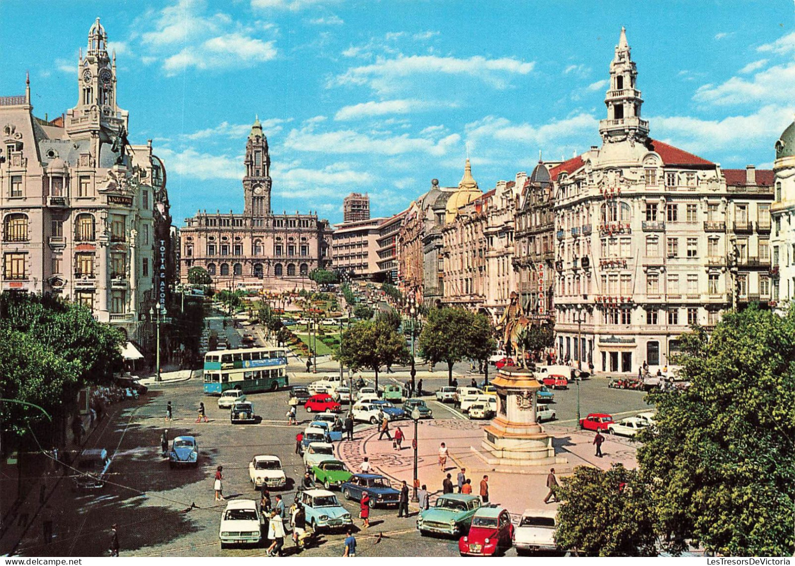 PORTUGAL - Porto - Vue Sur La Place De La Liberté Et Avenue Des Alliés - Animé - Voitures - Carte Postale - Porto