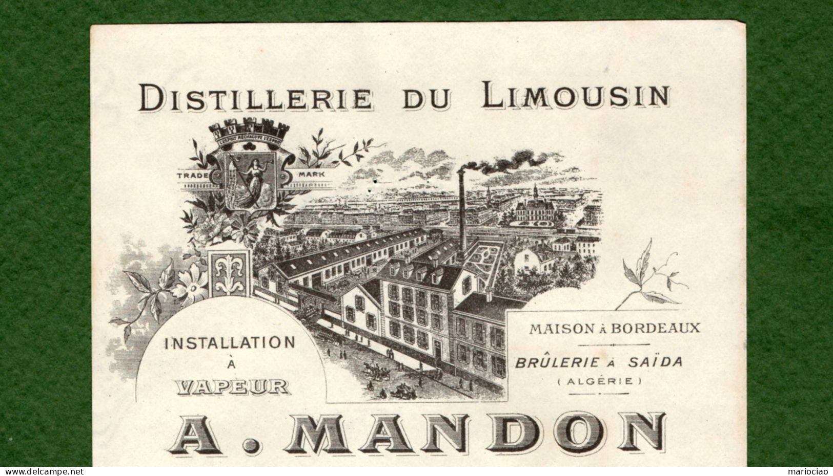 DC-FR 87 Limoges 1903 Distillerie Du Limousin MAUMY, ROUX & LUCHAT - Wissels