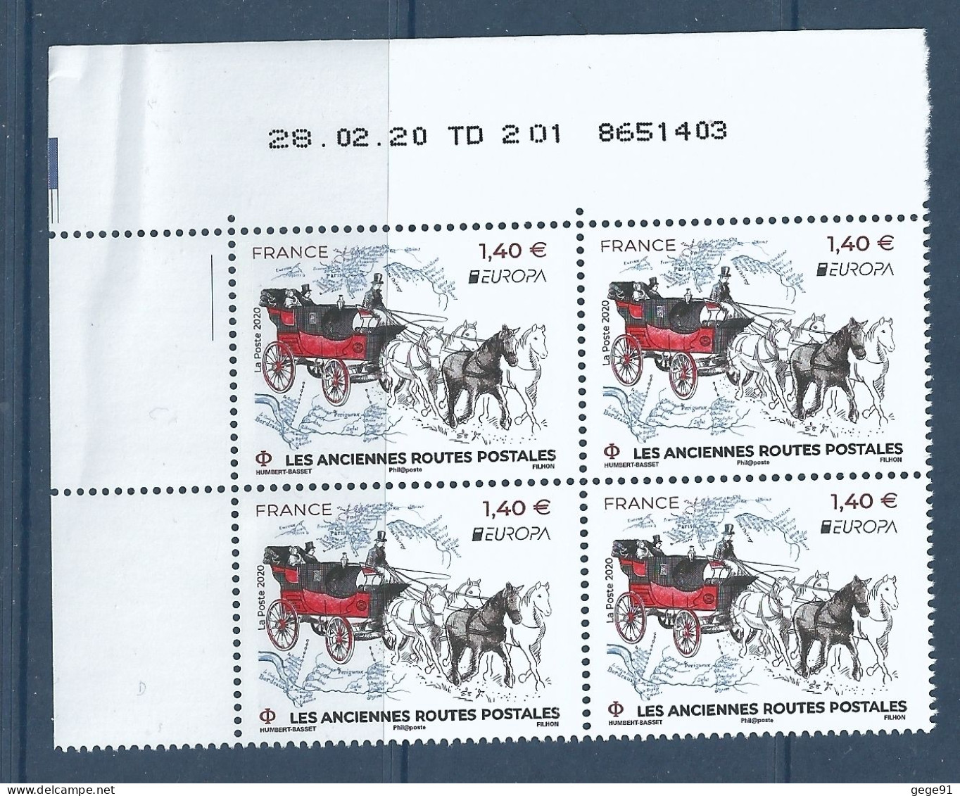 Coin Daté - YT 5397- Les Anciennes Routes Postales - Biskra - 2020-…