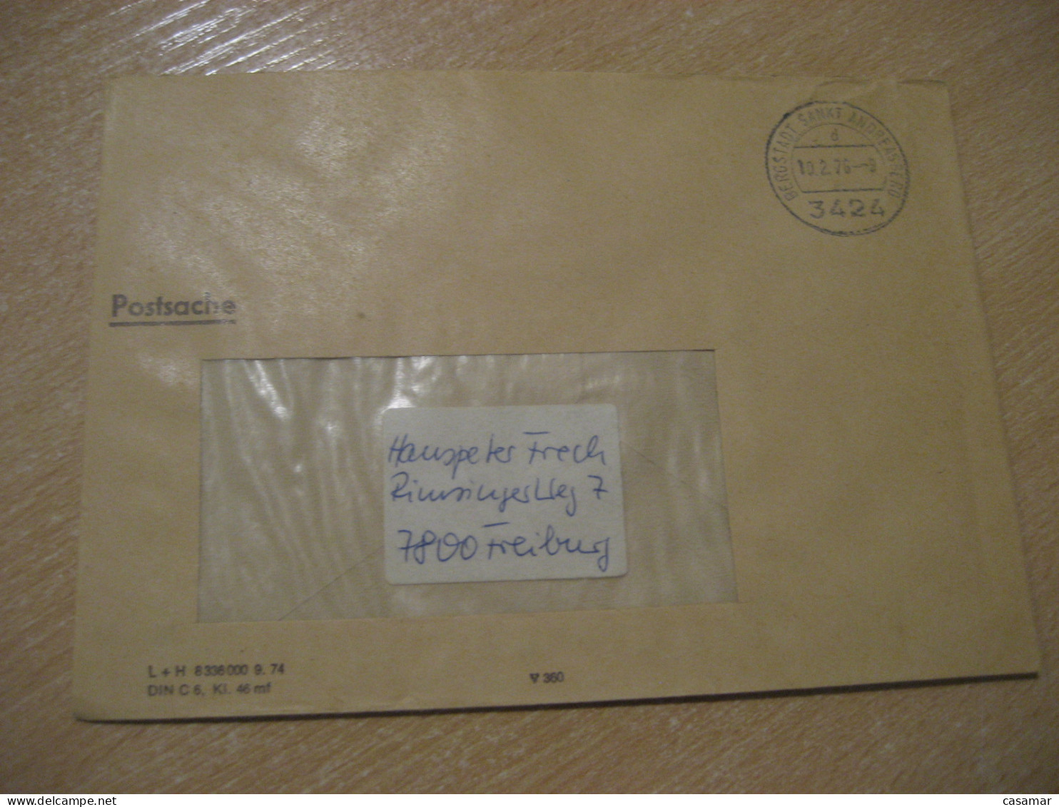 SANKT ANDREASBERG Bergstadt 1976 To Freiburg Postage Paid Cancel Cover GERMANY - Brieven En Documenten